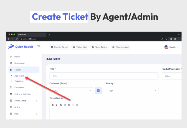 Quick Rabbit - AI Powered Support Ticketing with Knowledgebase and Live Chat - 10